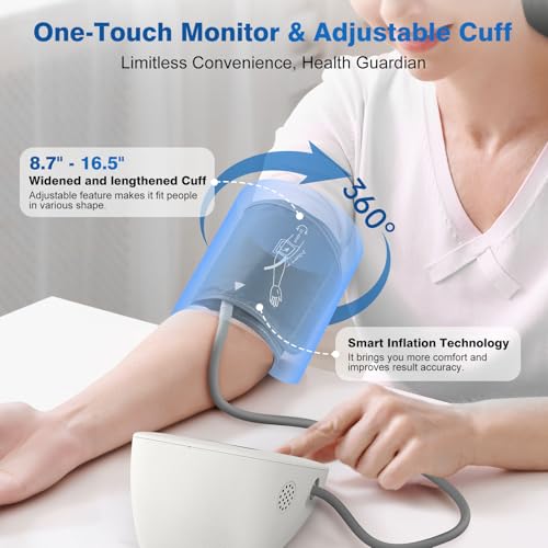Blood Pressure Monitors for Home use, Automatic Digital BP Machine, Adjustable Upper-Arm Blood Pressure Cuff(8.7'' -16....