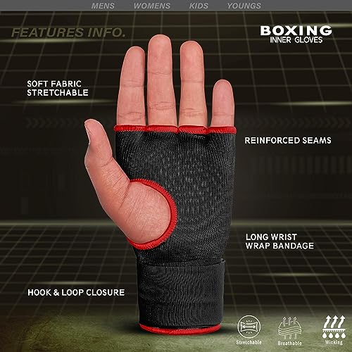 Farabi Quick Wraps Gloves Gel Paded Hand Wraps Adult MMA Boxing Muaythai Bandages Hand Protector 80cm Meter Wrist Support ...