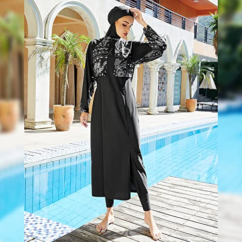 Muslim Swimsuits for Women Modest Islamic Arabic Swimwear Burkini Full Cover Hijab Top Pants Swimming Cap Bathing Suits
