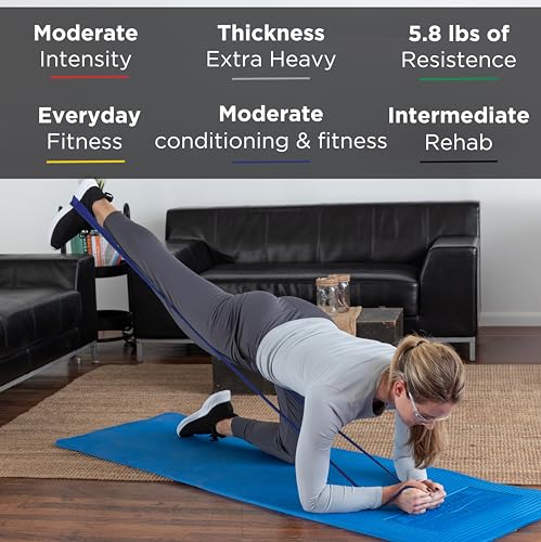 THERABAND Professional Latex Resistance Bands, Individual 6 Ft Elastic Band for Upper & Lower Body Exercise, Physical Ther...