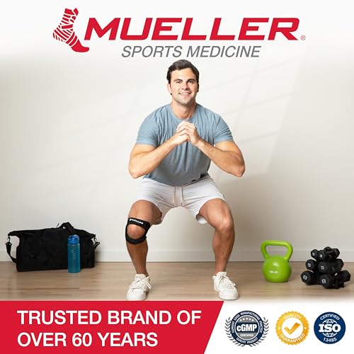 MUELLER Sports Medicine Adjustable Max Knee Single Strap for Men and Women, Compression & Pain Relief Support for Osgood-S...
