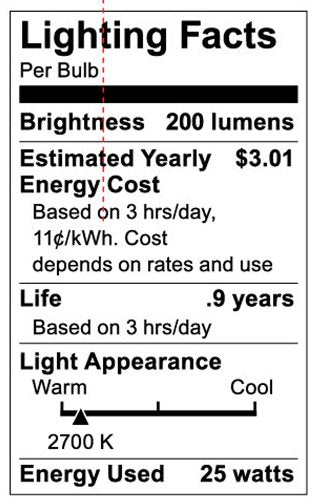 Satco S3701 T10 Light Bulb - 25W Medium Base, Frosted, Copper Material, 120V