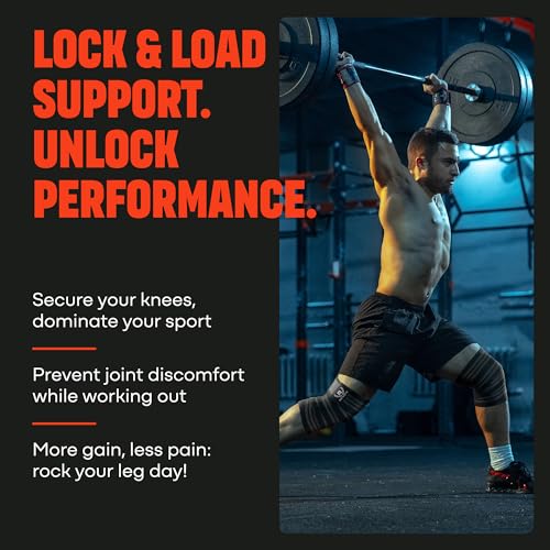 Mava Sports Knee Wraps (Pair) for Men & Women | Ideal for Cross Training, WODs, Gym Workouts, Weightlifting, Fitness & Pow...