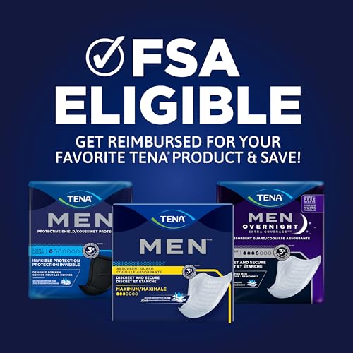 TENA Incontinence Guards, Overnight Absorbency & Advanced Odor Protection, Incontinence Guards for Men, 90 ct