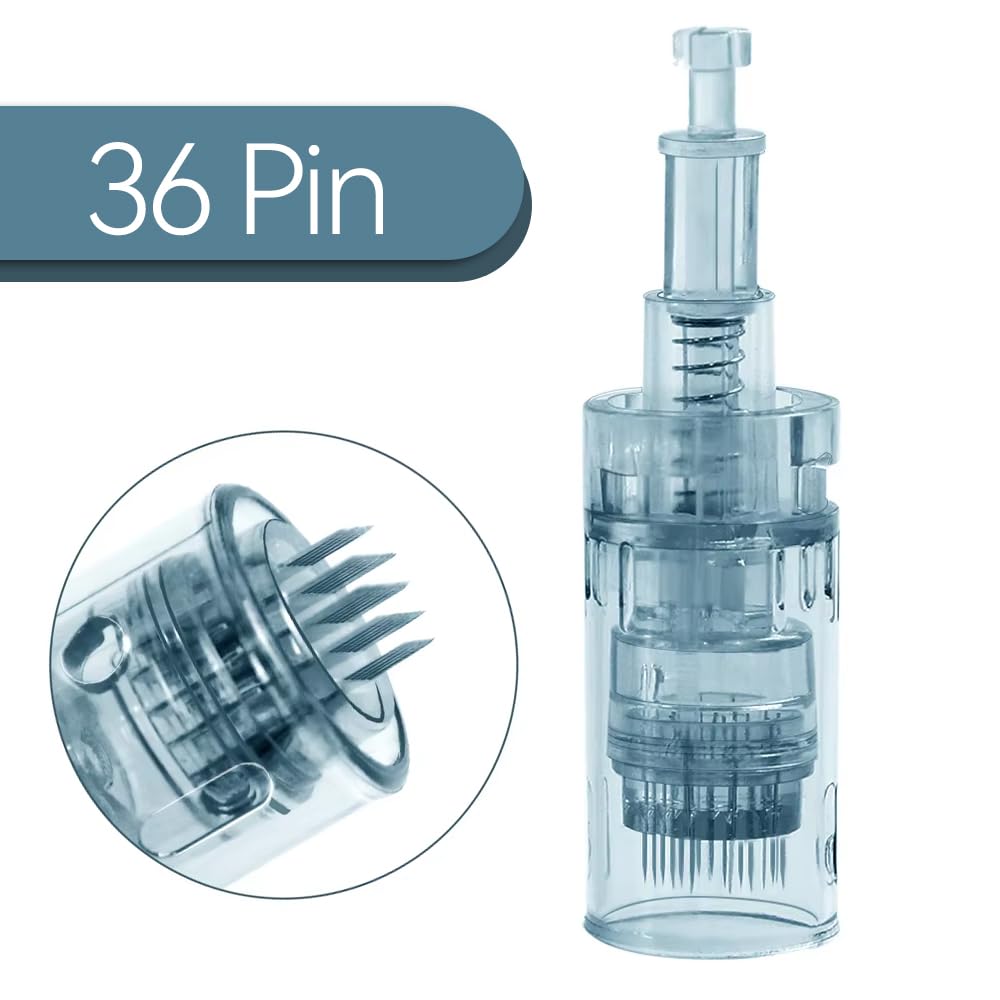 Microneedling Pen Cartridges for Dr Pen M8,M7S, Easy-to-Use 0.25 mm for Home Use (36 Pin,10PCS)