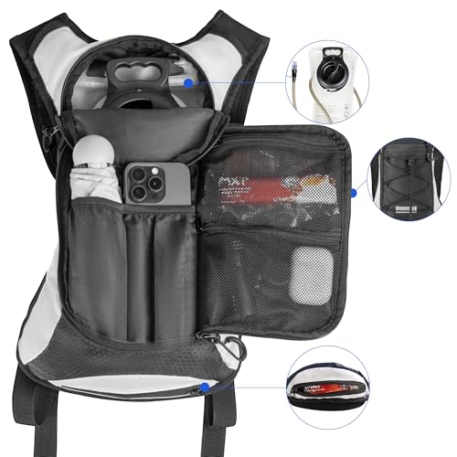 OUTSKIRT Hydration Backpack with 2L Water Bladder, Lightweight and Breathable Running Hydration Pack, Water Backpack for H...