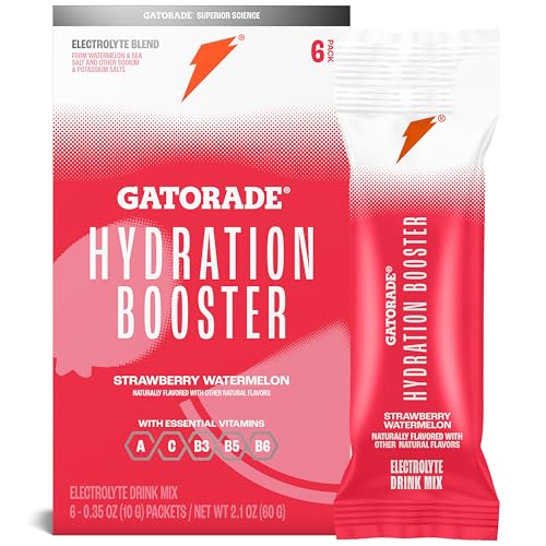 Gatorade Hydration Booster Electrolyte Drink Mix Powder Packets, Strawberry Watermelon, Advanced Electrolyte Blend, No Add...