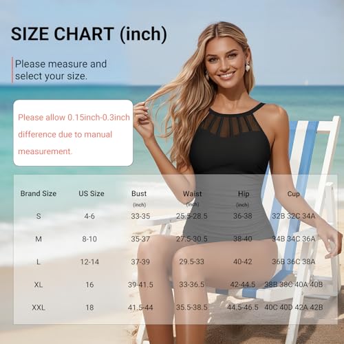 Holipick Women Tummy Control One Piece Swimsuit Modest Bathing Suit Full Coverage High Neck Swimwear