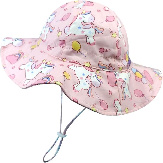 Baby Sun Hat Toddler Kids Wide Brim Sun Protection Hats Infant Beach Swimwear Bucket Cap