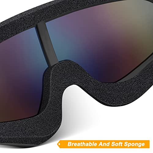 OXG 5 Pairs Motorcycle Goggles for Youth Men Women, ATV Ski Goggles Anti-UV Dustproof Windproof Dirt Bike Goggles Fit Helmet