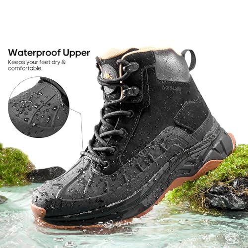 NORTIV 8 Women's Waterproof Hiking Boots Outdoor Trekking Camping Trail Hiking Boots