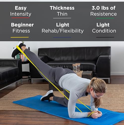 THERABAND Resistance Bands Set, Professional Non-Latex Elastic Band For Upper & Lower Body Exercise, Strength Training wit...