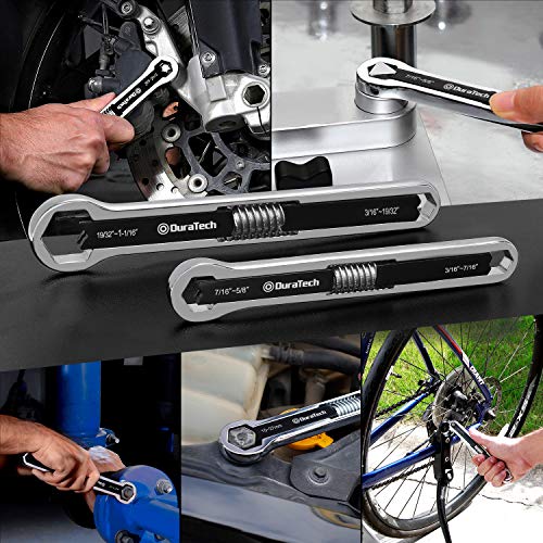 DURATECH Universal Wrench Set, Adjustable Wrench Set, SAE & Metric, 8-inch&10-inch, 44 sizes in 2 Piece, Drop Forged, ANSI...