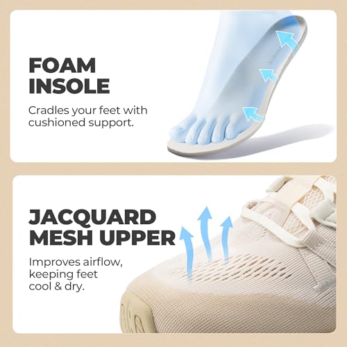 ALLSWIFIT Women's Walking Shoes Cushion Running Tennis Non-Slip Comfortable Workout Gym Athletic Breathable Fashion Sneake...