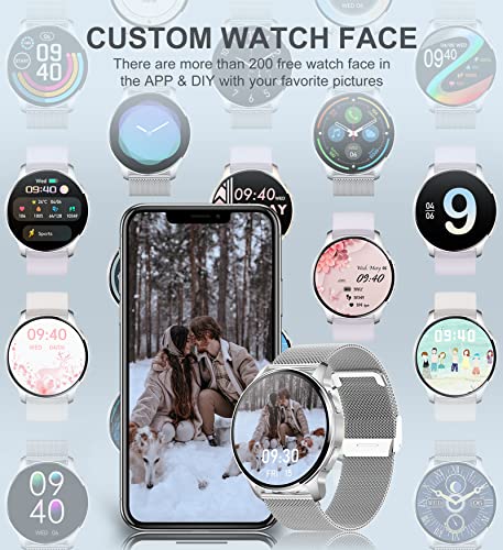 Smart Watch for Women (Answer/Make Call), Fitness Tracker for Android and iOS Phones Waterproof Smartwatch with 1.32" HD F...