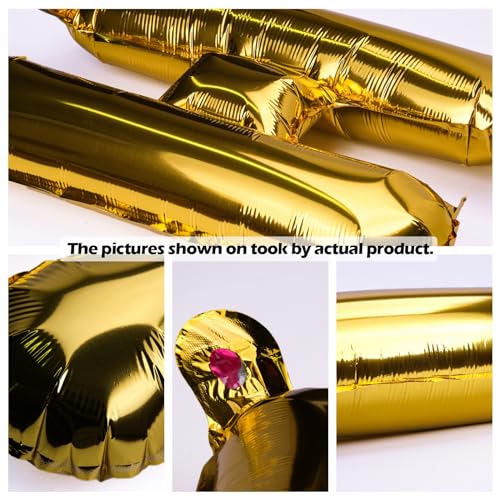 [52 PCS] 16" Foil Gold Letter Balloons 2 Sets of A-Z, Mylar Aluminum Hanging Alphabet for Graduation New Year eve Birthday...
