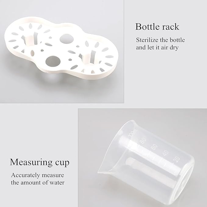 Asixxsix Baby Bottle Warmer for Breastmilk and Formula, 2 in 1 Fast Baby Milk Warmer Baby Food Defrost Heater, Accurate Temperature Control, Feeding Baby Essentials (US)