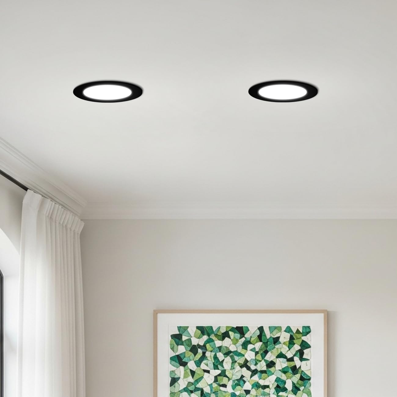 Anwio Recessed Lighting 4 Inch Black  5Cct 6W 700Lm Flat Retrofit Led Recessed Lights Can Needs  2700/3000/4000/5000/6000K Selectable Can Lights Cri 80+ Dimmable E26 Base Ic Rated & Etl 8 Pack