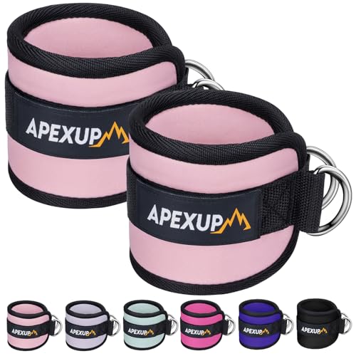 APEXUP Ankle Strap for Cable Machine, Ankle Resistance Bands, Cable Kick Back Ankle Straps for Gym, Glute Workouts, Leg Ex...