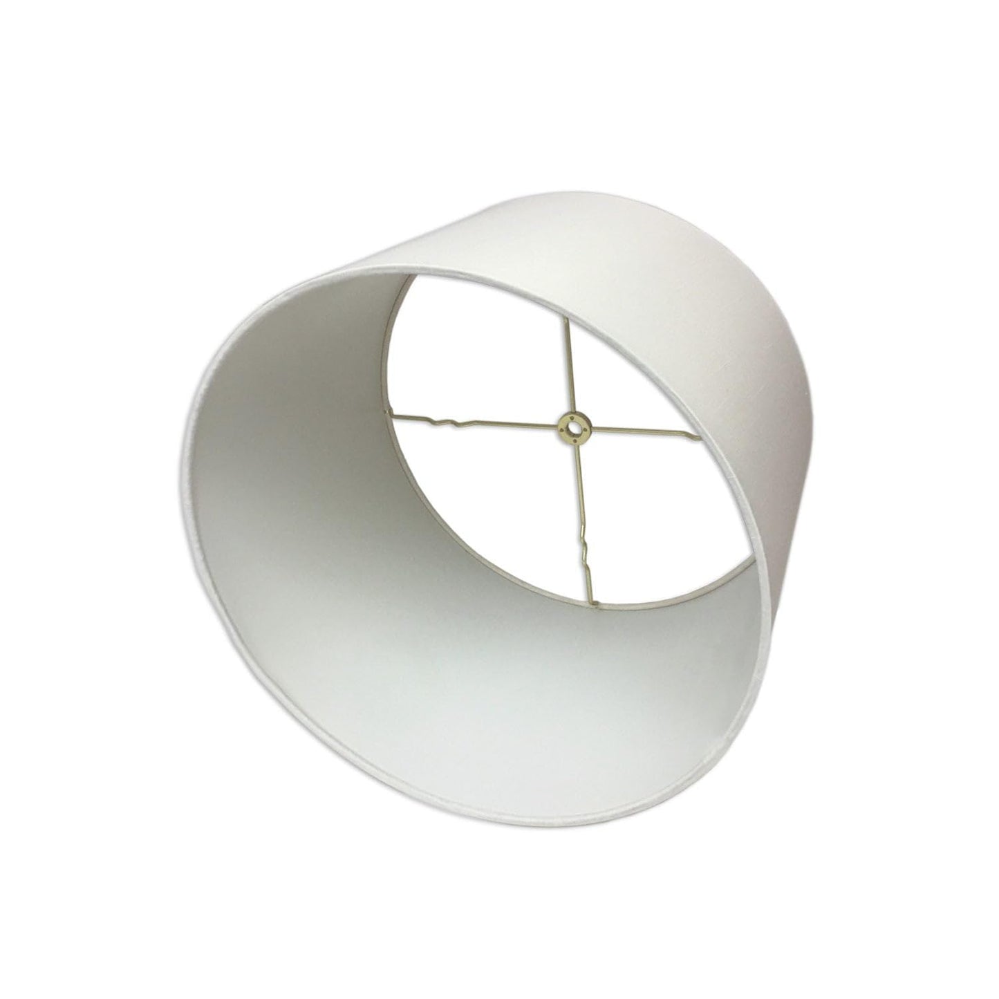 Royal Designs HB-610-12WH Hardback Lamp Shade, Shallow Drum, 11x12x8.5 inches, White