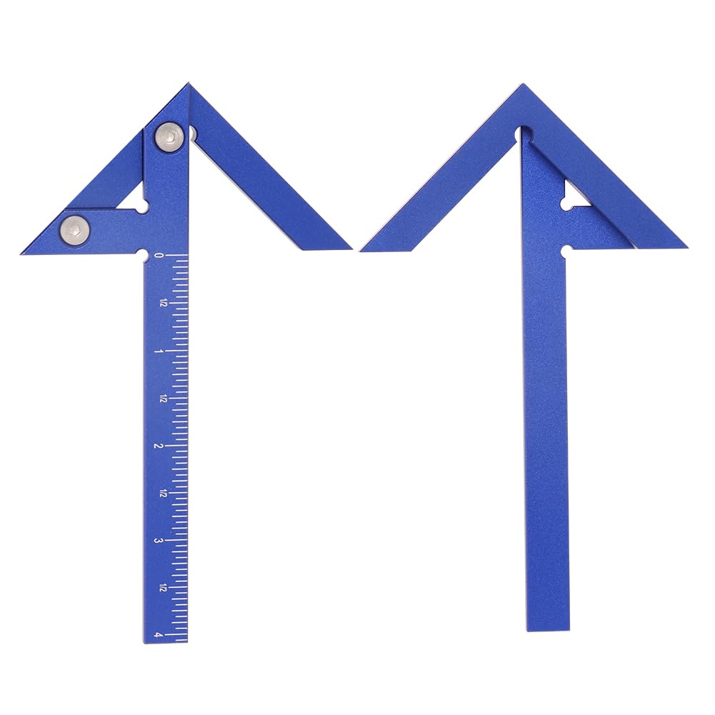 Aluminum Imperial Circle Center Positioning, 45/90 Degree Positioning Ruler, Right Angle Positioning, Centerline Positioning, Multi-Function Arrow Ruler, High-Precision Measuring Ruler,044BL