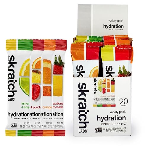 Skratch Labs Hydration Packets - Hydration Drink Mix, Variety Pack (20 Single Serving Packets) - Electrolyte Powder Develo...