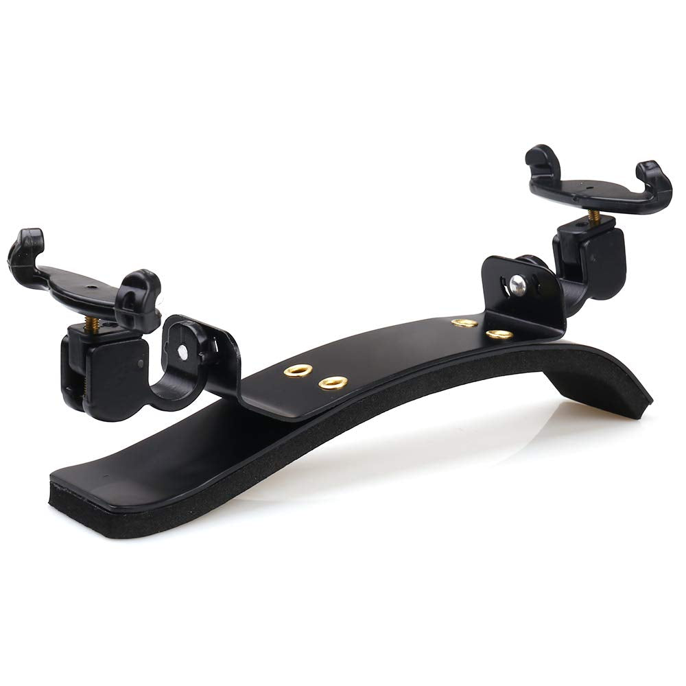Nanyi 4/4 Violin Shoulder Rest, Premium Large Arc Aluminum Alloy Plate Skeleton High Strength Sponge Comfortable Violin Shoulder