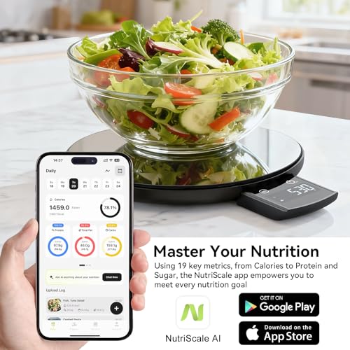 Ultrean Smart Food Scale with Nutritional Calculator, Kitchen Scale for Weight Loss, Food Weight Scale with App for Calori...