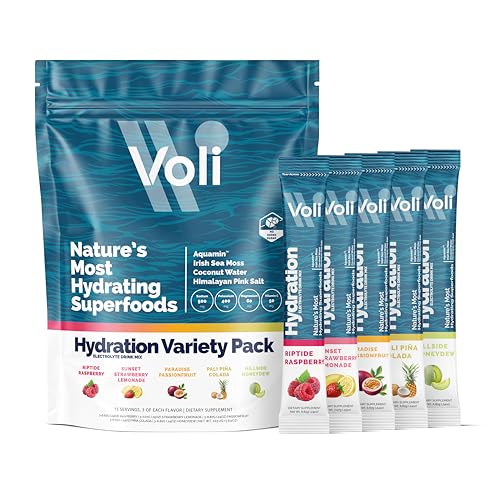 Voli Electrolytes Powder Packets | No Added Sugar Electrolyte Drink Mix for Hydration | Keto & Fasting Friendly, Natural S...