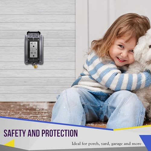ENERLITES Outdoor Outlet Cover Extra-Duty in-Use Weatherproof Outdoor Decorator/GFCI Receptacle Outlets, Weatherproof Encl...