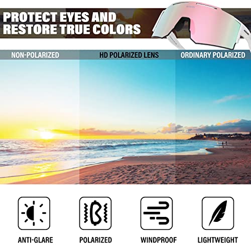 ALSUZYIOT Polarized Sunglasses Women Men Sports Cycling Glasses Sports Eyewear Googles for Running Driving Baseball