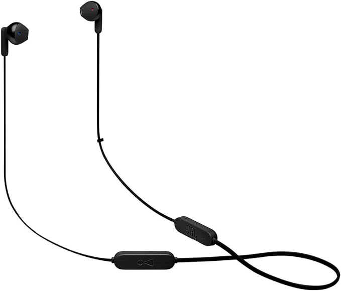 JBL Tune 215 - Bluetooth Wireless in-Ear Headphones with 3-Button Mic/Remote and Flat Cable - Black, Small