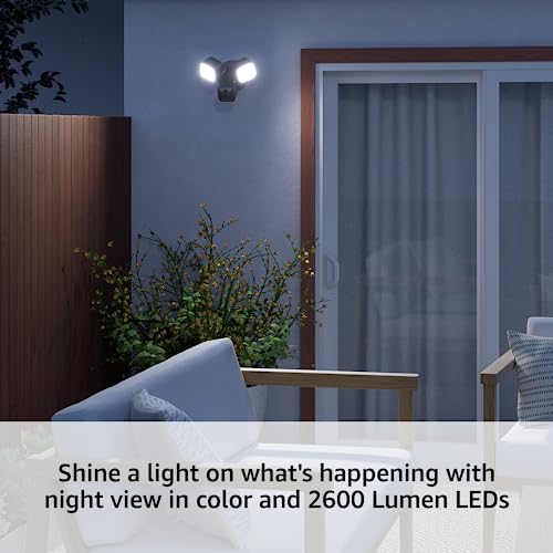 Blink Wired Floodlight Camera - Smart security camera, 2600 lumens, HD live view, enhanced motion detection, built-in sire...
