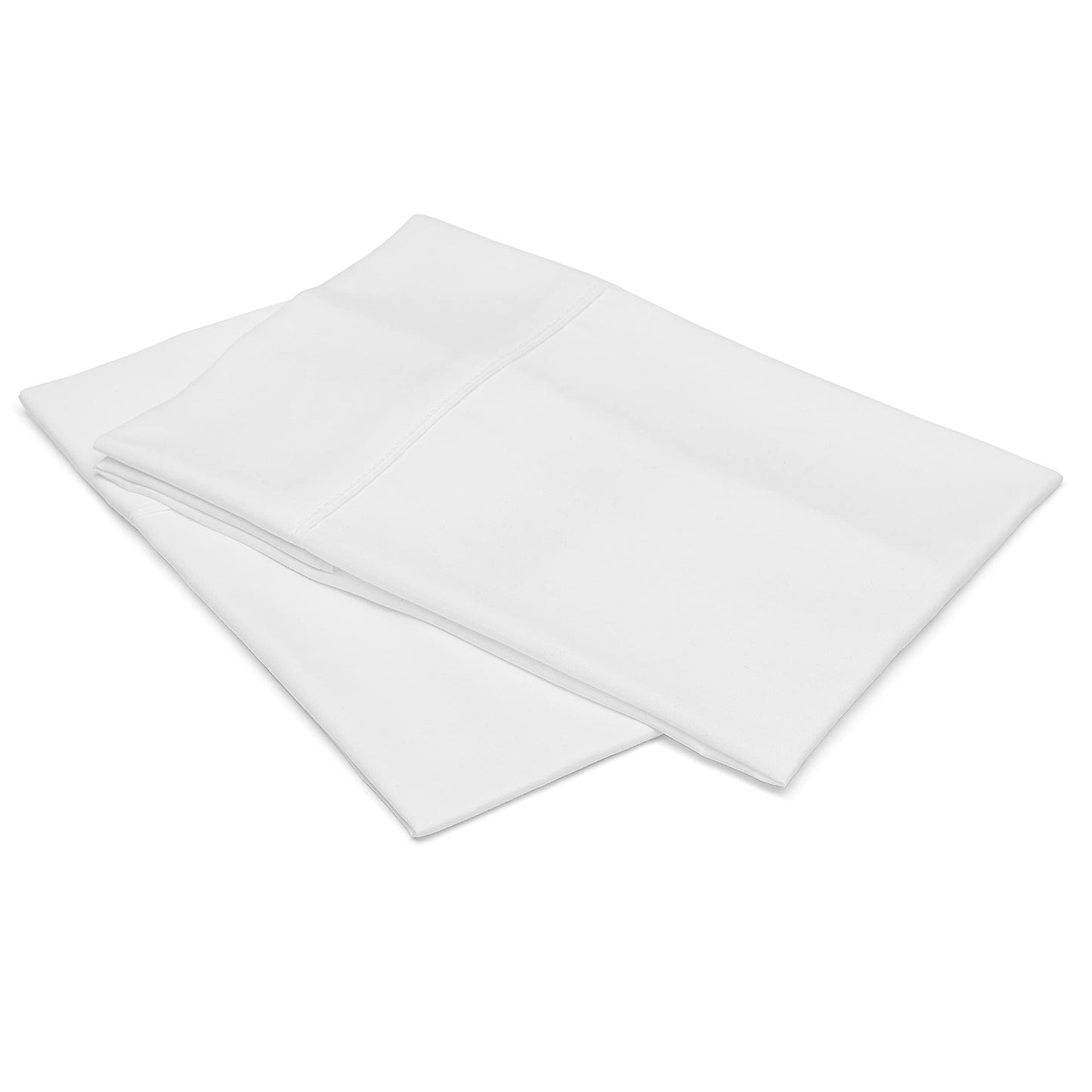 Amazon Basics Standard Pillow Cases Set of 2 - Lightweight, Super Soft Easy Care Microfiber, Bright White, 30" L x 20" W, Pillows Not Included