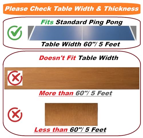 Tinos Professional Table Tennis Net fits 1.8" Maximum Table Thickness | Screw Clamp Ping Pong net & Post Set | Height and ...