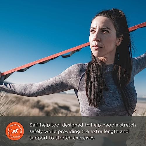Tiger Tail The Stretchy Tiger 80” - Stretch/Yoga Strap with 10 Numbered Loops for Yoga, Physical Therapy, Pilates, & Exerc...