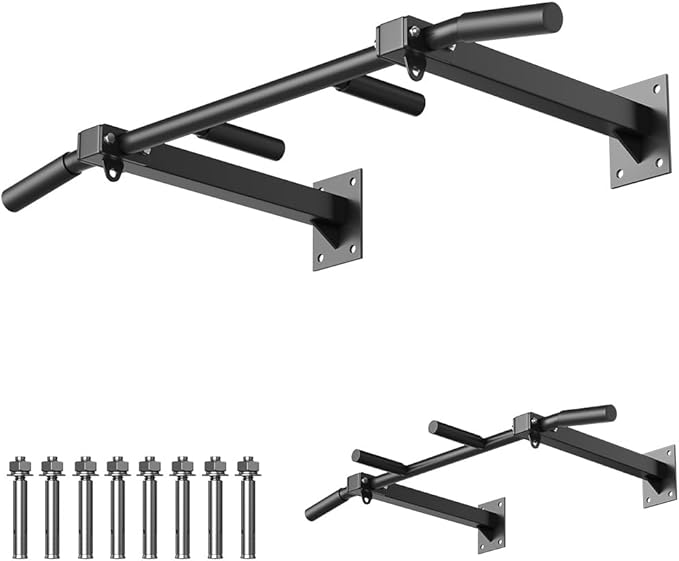 Wall Mount Pull Up Bar, Joist Beam Rafter Mount Pull-up Bar, Ceiling Mounted Chin Up Bar for Home Gym with Punching Bag Ha...