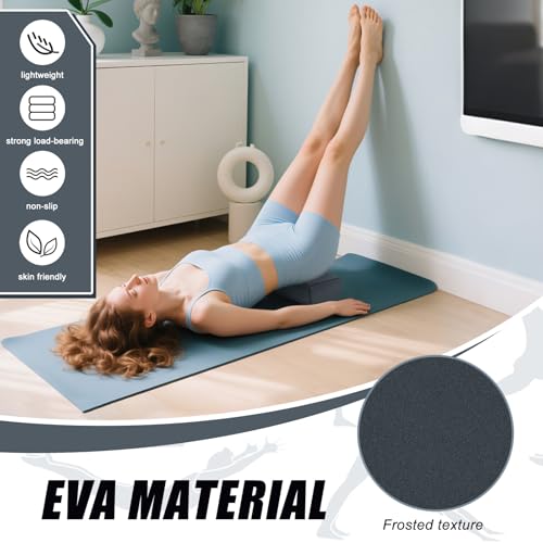 RETON Yoga Blocks Set with Straps, High Density Yoga Bricks, Lightweight EVA Foam Pilates Block, 2 Yoga Blocks with 2 Stra...