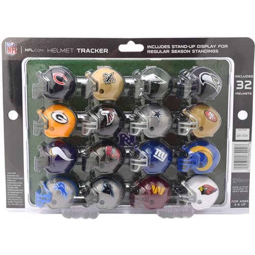 Riddell 32 Piece NFL Helmet Tracker Set - Gumball Size Helmets - All NFL Current Logo's - New 2024 Set