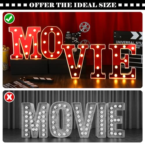 Yoiemivy LED Marquee Letters Light, Party Decoration Sign Silver Glitter Alphabet Shiny Light Up Alphabet Marquee Letter S...