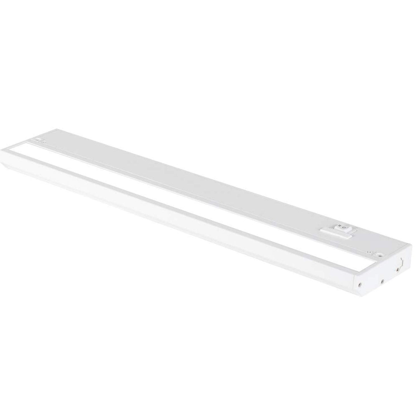Led Under Cabinet Lighting Hardwired - Linkable Undercabinet Lights For Kitchen - 3Cct 18 Inch White Finish - Undercounter Dimmable Plug In Light Or Hard Wired - Under Counter Fixture Direct Wire