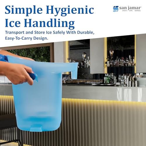 San Jamar Plastic Light Duty Ice Tote, 6 Gallons, Blue