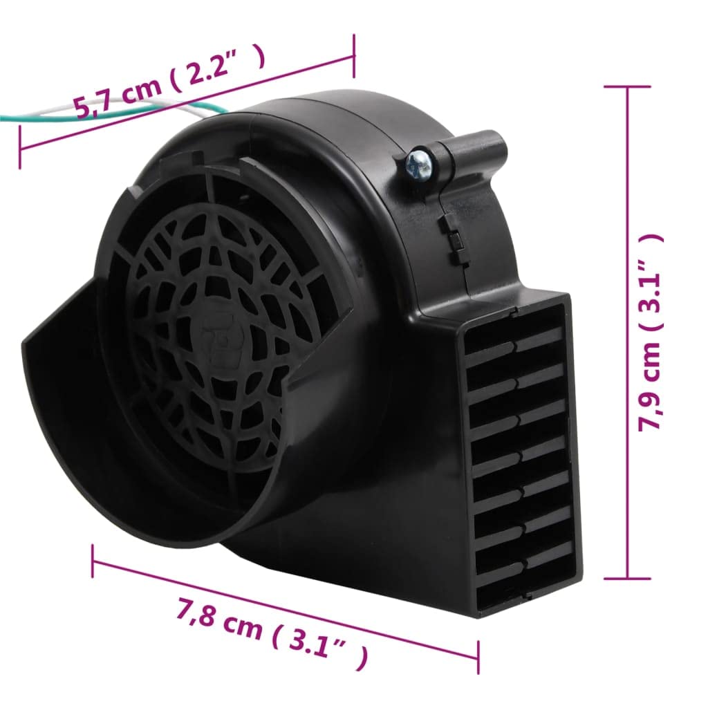 vidaXL LED String Lights and Fan, 15 LEDs, Indoor/Outdoor, 59.1in, Black and White, Model 51698, Durable Plastic