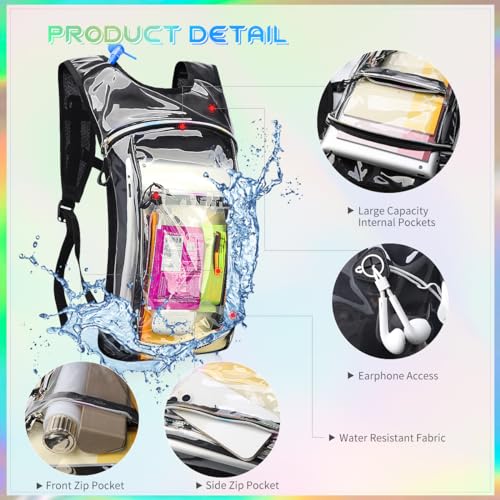Cofurni Hydration Backpack with 2L Water Bladder, Raves Water Backpack, Lightweight Insulation Hydration Pack for Men and ...