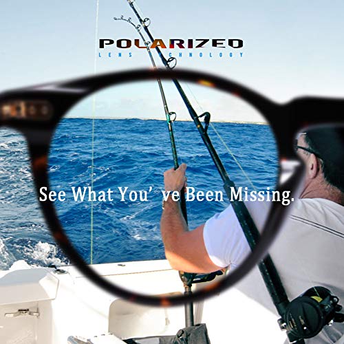 CARFIA Retro Polarized Sunglasses for Men UV400 Protection Handmade Acetate Round Frame CA5288L