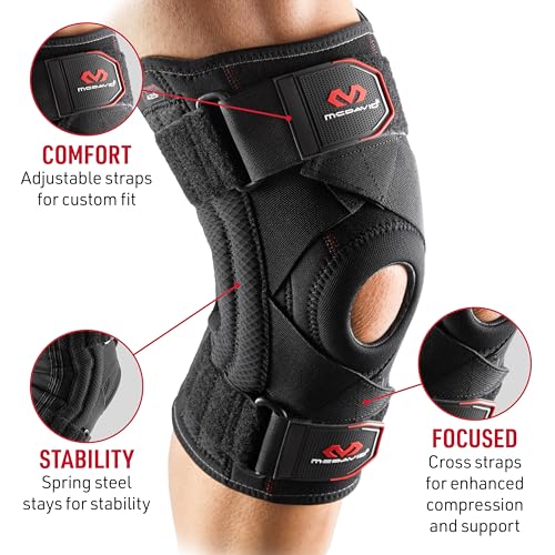 McDavid Knee Brace Support with Side Stays, Compression Knee Sleeve & Cross Straps for Patellar Tendon Support, Tendoniti...