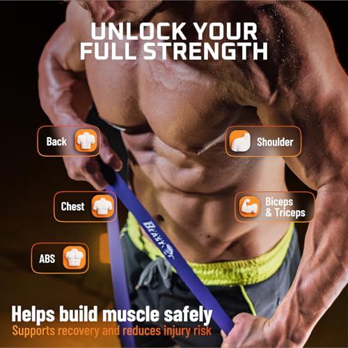 basementbeast Resistance Bands for Men – Set of 10 - Long Exercise Bands Resistance for Home Workouts, Physical Therapy & ...
