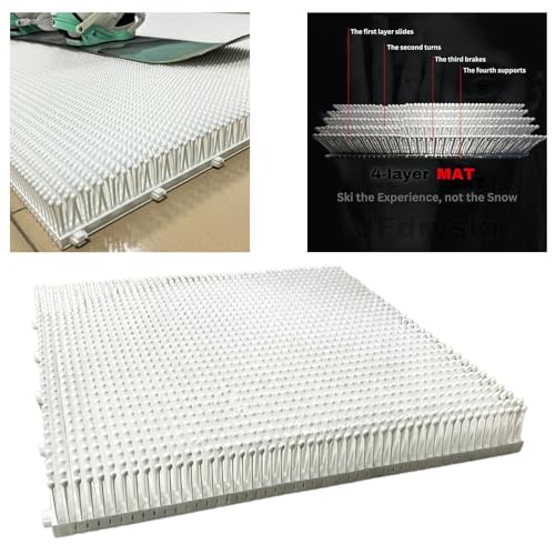 Menolana Mushroom Ski Mat Carpet Sturdy,Versatile for Floor No Indoor White Ski Training Board Kids Boys Adult