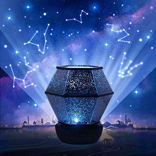 Star Night Light Projector for Kids,360Rotating,USB Cable Star peojector lamp for Decorating Birthdays, Christmas Party, Best Gi
