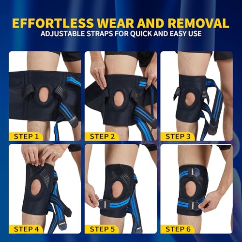CAMBIVO Knee Brace for Knee Pain with Side Stabilizers for Women and men, Compression Knee Support with Patella Gel Pads, ...